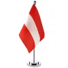 Accessories 14x21cm Office Desk Small Austria Country Banner Meeting Room Boardroom Table Standing Pole The Austrian National Flag