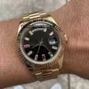 Orologio di lusso RLEX SUPERCLONE Datejust DATE Orologio di design con zaffiro Macchinari automatici Caratteristiche irregolari Quadrante doppio vetro da uomo in oro Acciaio inossidabile Fibbia solida