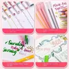 Double Line Pattern Outline Marker Pen Hand Copy Account Multicolored Curve Quick Dry Mark Notes Painting Highlighter 240320