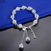 Keten mooie kroon armband mooie mode bruiloft partij zilver schattig Fox Lady mooie bal dames sieraden armband LH014 24325