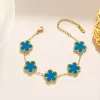 Diseñador Joyería Pulsera de acero inoxidable Mujeres Expletas de flores de doble cara para mujeres ACCESORIOS DE JEJITRAS DE MODIA Regalos