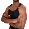 Mens Malha Regatas 2023 New Sexy Man Sleevel Muscle Vest Fi Slim Fit Crop Tops Oco Undershirts T-shirts V2lK #