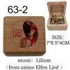 Boxes Wind Up Lilium Elfen Lied Music Box GoldPlating Movement Mechanism Box for Christmas birthday new year wife girlfriend gift