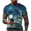 2024 Wolf T Shirt For Mens Animal Print Short Sleeve Top 3D Casual Street Man's T-shirt Oversized Tee Shirt Men Vintage Clothing N0g4#