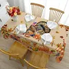 Boxes Thanksgiving Autumn Harvest Pumpkins and Turkey Decorations Wedding Holiday Table Cover Party Dinner Decor Waterproof Tablecloth