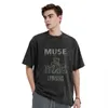 Vintage Wed T Shirt Muse Loose T-Shirts Rock Band Nourty Tshirt dla mężczyzn Summer Y2K Retro Wzór najlepsze koszulki O1ff#