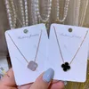 Luxury Jewelry Four Leaf Clover Designer Necklaces for Women Mother-of-Pearl Necklace Titanium Steel Gold-Plated Never Fade Not Allergic, (Silver)Store/21621802