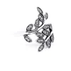 Cluster Rings Sparkling Leav Ring Authentic 925 Sterling Silver Fashion Jewelry For Women