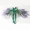 Dekorativa blommor konstgjorda lavendelkrans växt för ytterdörrvägg bröllopsfest heminredning