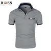 2023 NOWOŚĆ LETNE WYSOKIEJ WYSOKIEJ WYSOKIEJ Koszulka Polo High End Busin Casual Polo Neck Short Surteve Fi Golf Classic Logo E9tv#