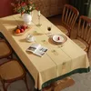 Nappe de table de luxe brodée d'abeille, en coton et lin, couverture de salle à manger, décoration de maison, rectangulaire, cuisine, café, thé, serviette de noël