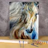 Número animal cavalo pintura por números pacote tintas a óleo 40*50 imagem por números foto novo design crianças artesanato desenho