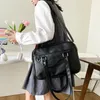 Avondtassen Japanse PU-lederen schoudertas JK Uniform Tas Grote capaciteit Ita Dameshandtassen Vintage Preppy School Crossbody