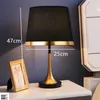 Tischlampen Nordic Vintage Horn Typ Schreibtischlampe Für Schlafzimmer Nacht Nacht Stoff Lampenschirm Zimmer Dekoration LED Stehend