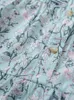 Vestidos de festa mulheres floral impressão casual o-pescoço mini vestido 2024 feminino vintage único breasted manga voadora a linha solta curta robe verão