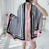 Sarongs Design brand womens scarves sunscreen cotton shawls dual-purpose summer and autumn long scarves seaside holiday beach towels beach clothing veils 24325