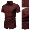 Men's Casual Shirts Summer Shirt Terrific Dot Print Slim Fit Men Top Contrast Color For Business Trip
