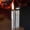 Lighters Retro Vintage Portable Push Ignition Lighter Mini Metal Windproof Grinding Wheel Flint Kerosene Lighter 240325