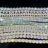 Factory OEM 10Mm VVS Moissanite Baguette Diamond Cluster Tennis Chain Necklace Bracelet Iced Out Clustered Women Men Jewelry