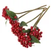 Decoratieve bloemen 5 stuks kantoordecor nep bessenstam kerstversiering vaas kunsttakken zacht pvc voor Kerstmis