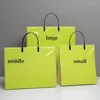 Emballage cadeau Grands sacs en plastique Sac d'emballage transparent latéral avec poignée Emballage de vêtements Shopping Business
