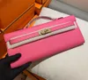 women fashion Designer dinner bag 31cm cute clutch handbag epsom Leather handmade quality pink green color many colors fast delivery