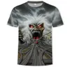 NOWOŚĆ HOT SAME MĘŻCZYZN 3D SKULL DRITR T-shirt Fi Heavy Metal Grim Reaper krótkie rękawie harajuku styl tees dla dzieci topy streetwearu 1694#