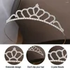 Haaraccessoires Glanzende Prinses Kristallen Tiara's Parel Tiara Strass Hoepel Kroonband Bruiloft