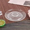 Tea Trays Glass Circular Transparent Plate Coffee Snack Small Vegetable Heat Resistant