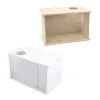 Kooien Hamster Badkamer Helder Acryl Venster Houten Badcontainer Kattenbak Sauna Zandbak