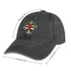 Berets Dominica National Flag Splash Cowboy Hat Rave | -F- | Kvinnors stranduttag 2024 män