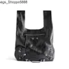 Factory Direct Store Handbag Free Shipping Netizens Same Black Versatile Motorcycle Tank Top Bag Handheld 2024 Womens Trend