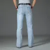 Весна 2024 года. Винтажные расклешенные джинсы для мужчин. Джинсы из денима с классическими расклешенными повседневными брюками. Голубые брюки.