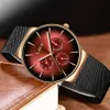 Lige New Fashion Mens Watches Top Brand Luxury Quartz Watch Mesh Steel Waterproof Ultra-Thin Wristwatch for Men Sport Clock21321s