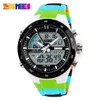SKMEI Sport Watch Men Army Dive Casual Alarm Clock Analog Waterproof Military Chrono Dual Display Wristwatches Relogio Masculino X2214