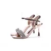 Dress Shoes Women Solid Color Glitter Sandals Sequins Decor Ankle Buckle Strap High Heel Platfor Summer Carnival