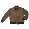 A2 Air Force Flying Jacket en peau de mouton résistant à l'usure outillage soudage cuir défaut queue feuille seconde guerre mondiale cuir a7uh #