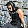 muscle Fitn Guys Gym Clothing Mens Bodybuilding Hooded Tank Top Men Cott Sleevel T Shirt Running Vest Workout Sportswear C8MV#