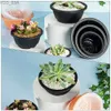 プランターポット6 PCSプラスチック製の植木鉢ハウスプラントホーム家庭用プランターボンサイポットジューシー240325