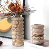Vase Painforest Brown Natural Marble Vase Luxury Home Derations Stone Flower