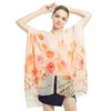 Sarongs Womens sunscreen shawl bicycle driver summer chiffon bikini shirt spring silk feel scarf breathable beach rain cape 24325