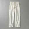 linnen broek mannen plus maat 9xl 8xl broek zomer linnen broek mannelijke fi casual vaste kleurbroek big size 8xl 9xl b3un#