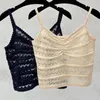 Thin Hollow Knitted Camisole Women Sleeveless Tank Tops Sexy Slim Summer Crop Tops Summer T Shirt