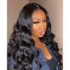 Bele 13x4 Transparent Human 180% Density Brazilian Body Wave HD Deep Part Lace Front Glueless Wigs Virgin Huamn for Black Women Pre Plucked Wit Baby Hair