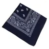 Bandanas متعددة الأغراض Bandana طباعة القطن مناديل العرق امتصاص العرق (Sky-Blue)