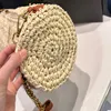 Straw Woven Bucket Bag Designer Shoulder Bags Hobo Cross Body Purse Perforated Side Leather Letter Print Zipper Open High Quality Women Clutch Handbags