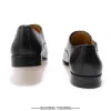 Chaussures italien chaussures hommes sangle en cuir bureau des chaussures noires à lacets lacets en plein air