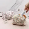 Sacos de armazenamento portátil organizador de maquiagem saco de higiene flor impressão conjunto cosmético com fecho de zíper para viagens de negócios