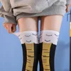 Chaussettes drôles pattes de poulet pour femmes, bas à griffes d'orteils, Tube haut, pieds de genou, mignon imprimé 3D, mollet en coton pour filles