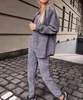 Женский вельветовый комплект из двух предметов, весна 2024, новейшая уличная модная рубашка, теплая атласная рубашка с длинными рукавами и металлическими пуговицами до икры
